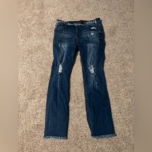 Lucky & Blessed frayed jeans